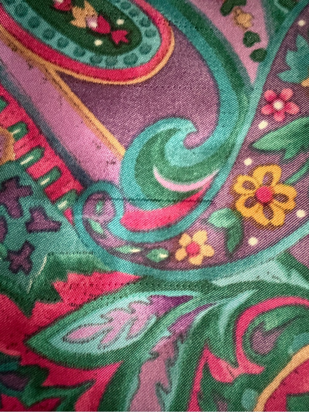 Adonna Vintage Satin Paisley Kimono Robe Size M - Picture 8 of 8